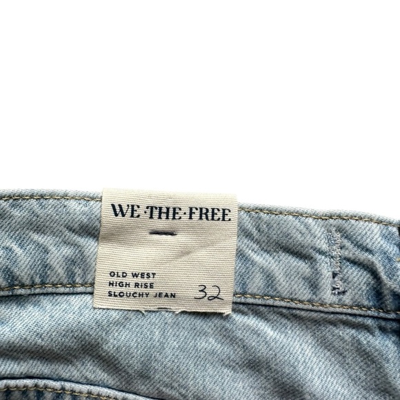 Free People Old West Slouchy High-Rise Wide Leg Jeans Canyon Blue NWT 31 and 32 - Picture 9 of 16